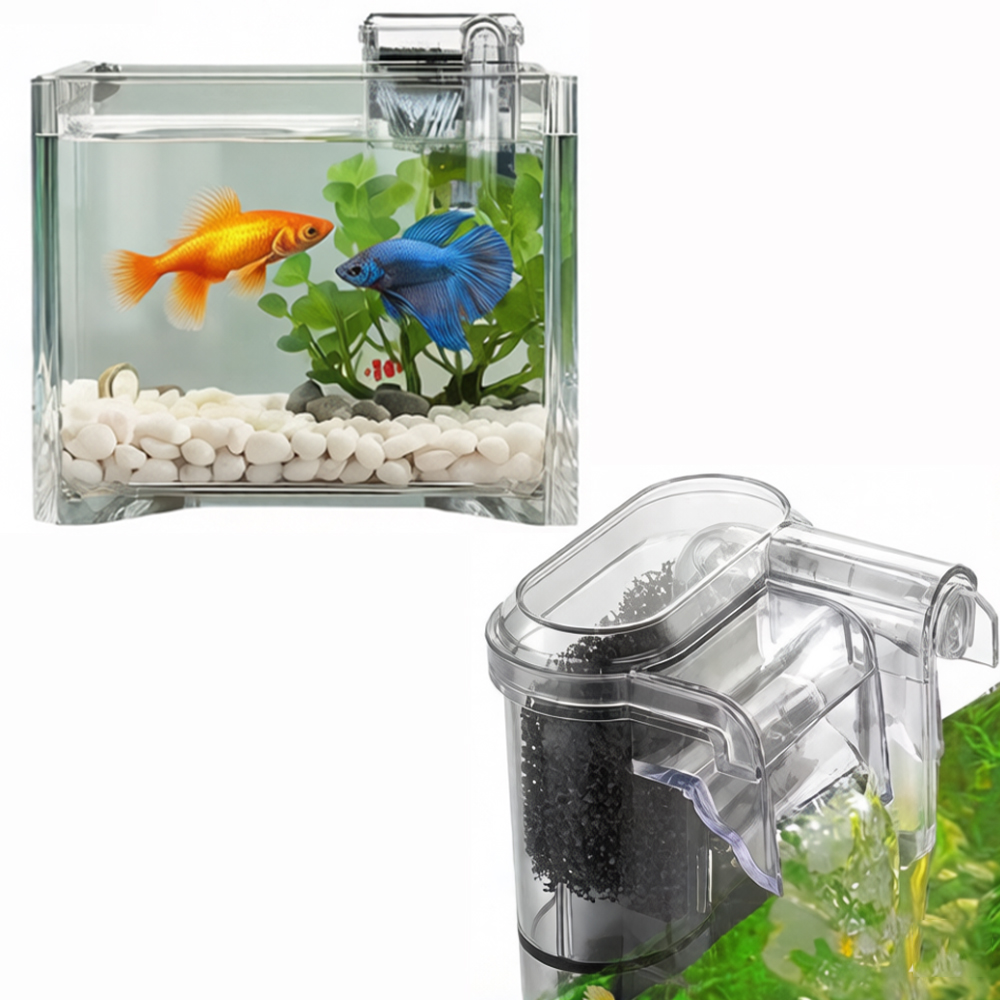 Aquarium Xl - 新しい水槽用吊り下げ式フィルター、ミニフィルター、USB、2.5W、250H/L、30cm以下の水槽、水槽に最適