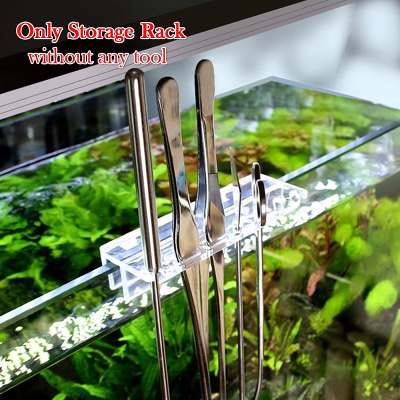 Aquarium Fish Buy - 水族館の植物ツールホルダー,新しい1ピース,ピンセット用のアクリル収納ブラケット,スクレーパー,水槽洗浄ツールホルダー