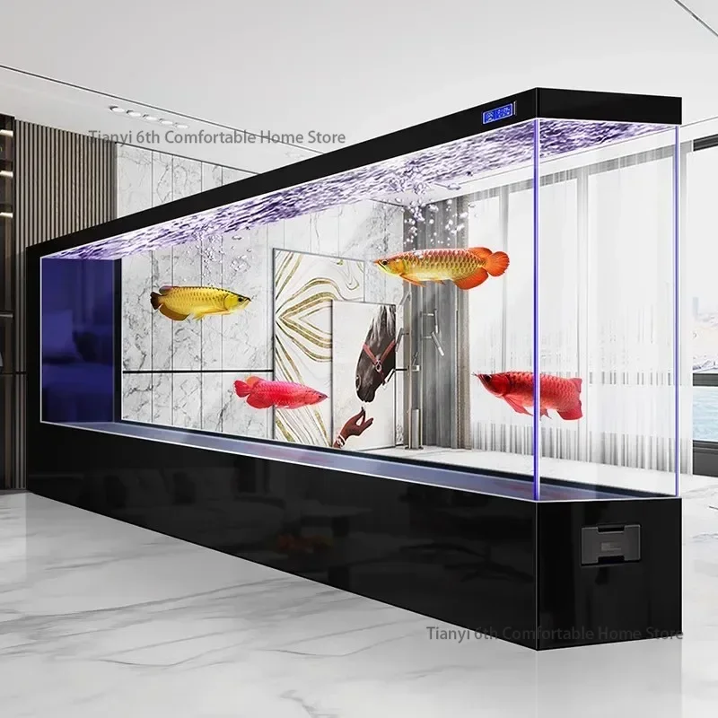 Aquarium Xl - 超大型透明高級水槽 オリジナリティデザインを高く評価 長い床から天井までの金魚鉢 ペット用品 スイソウ FYFT