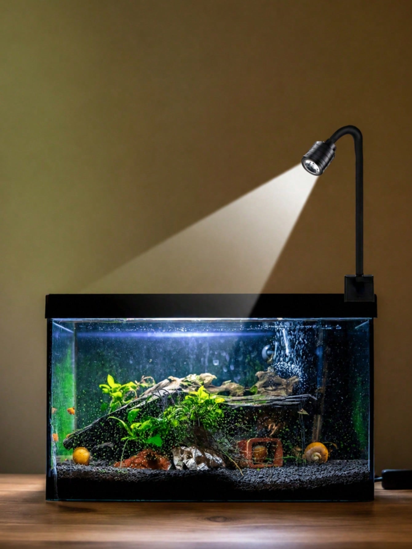 Aquarium Goldfish - USB水槽ライト、ズーム式南米スポットライト、金魚水槽用クリップオンライト、水槽造景ライト、5V水槽ライト
