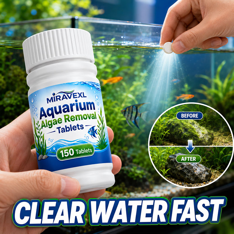 Aquarium Fish Store - ミラベックスL 150 水槽藻類除去タブレット、安全な藻類抑制剤、淡水魚と水生植物のための迅速な緑水除去剤