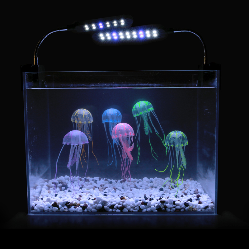 Aquarium Fish Artificial - 人工クラゲ水族館水槽アクセサリーシミュレートされた蛍光鮮やかなクラゲタンクの装飾