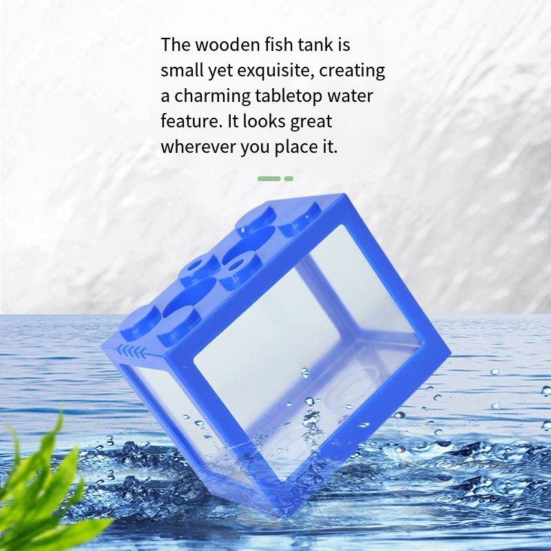 斬新なブロック型ミニ水槽 デスクトップ金魚鉢 小型金魚鉢 テ - Aquarium Goldfish のレビューと価格