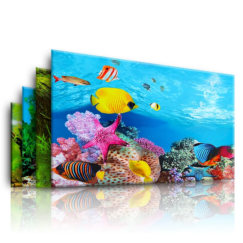 水族館の背景 3d ステッカーポスター水槽水族館の背景アクセ - Aquarium Fish Tank Price のレビューと価格
