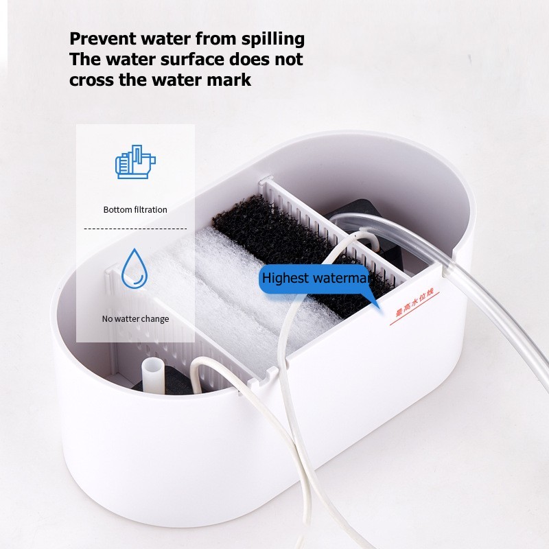 ミニデスクトップ水槽 生化学ろ過システムとLED搭載、水交換 - Aquarium Goldfish のレビューと価格