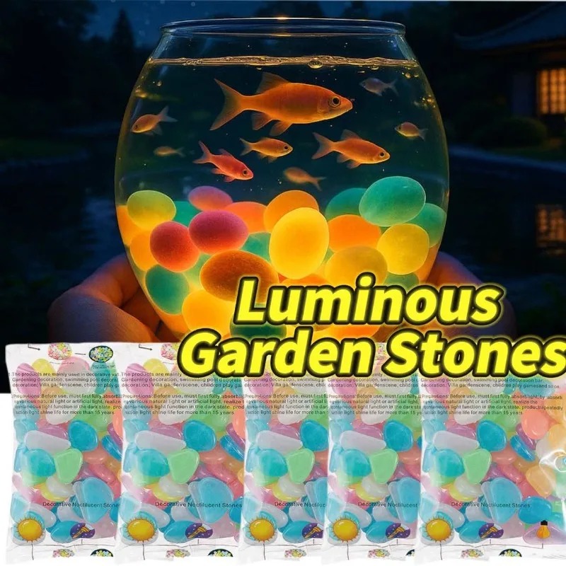 100～1000個の夜光石、暗闇で光るガーデンペブル、歩道、 - Aquarium Fish Store のレビューと価格