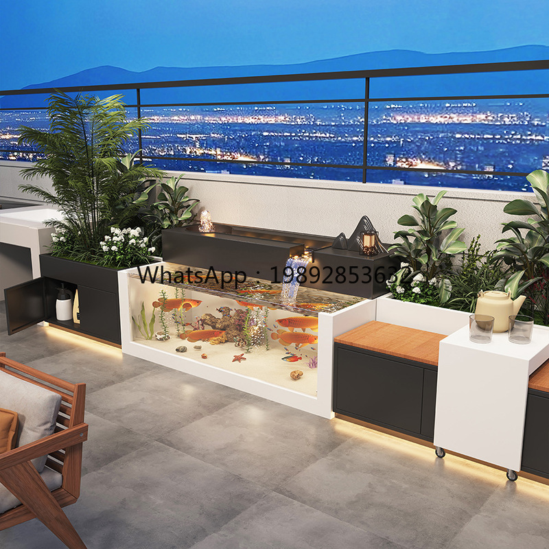 XLステンレス鋼製魚池流水装飾ロックガーデン噴水中庭水槽フラ - Aquarium Xl のレビューと価格