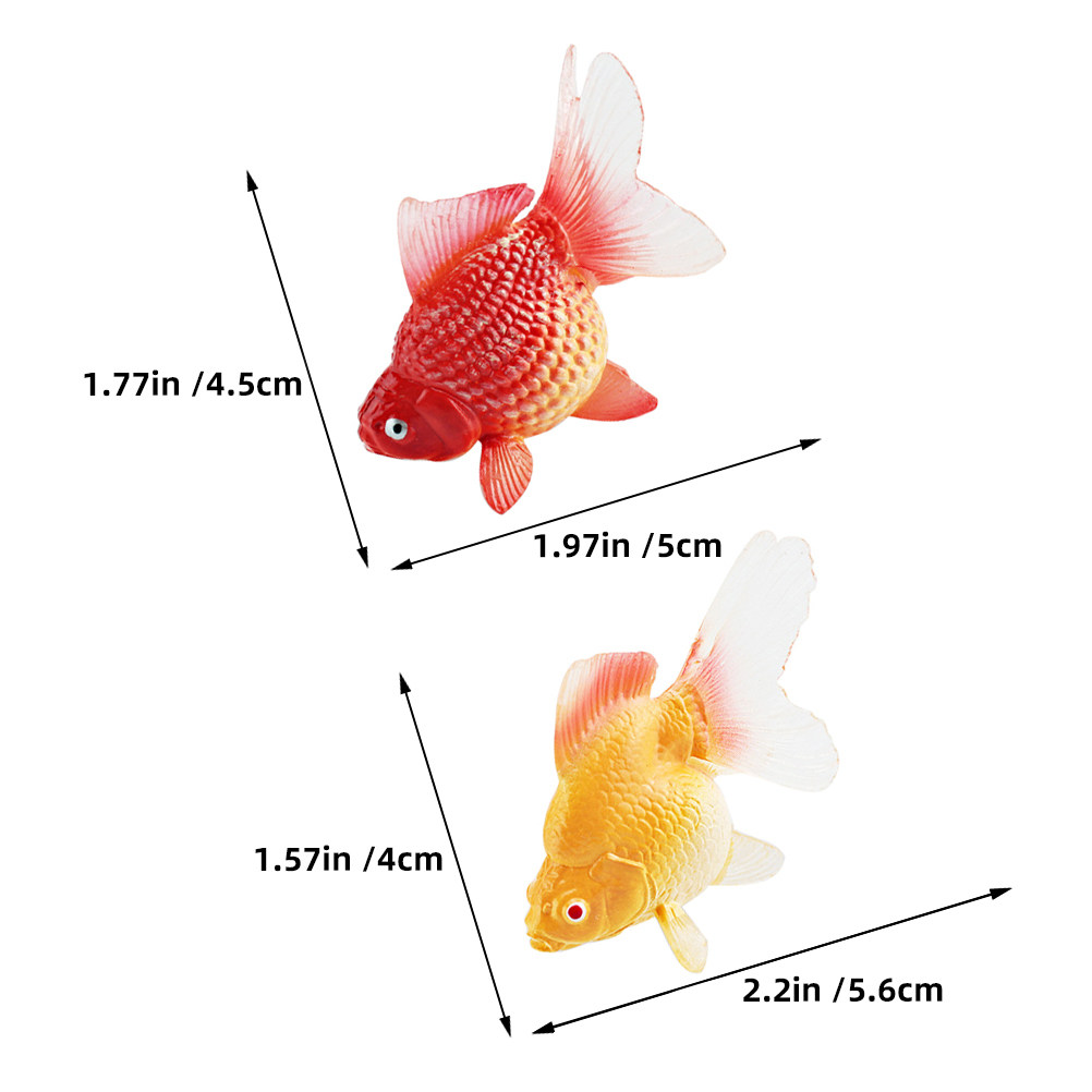 3個入りリアルなミニチュア金魚、浮かぶ鯉、水槽の装飾、妖精の - Aquarium Fish Artificial のレビューと価格