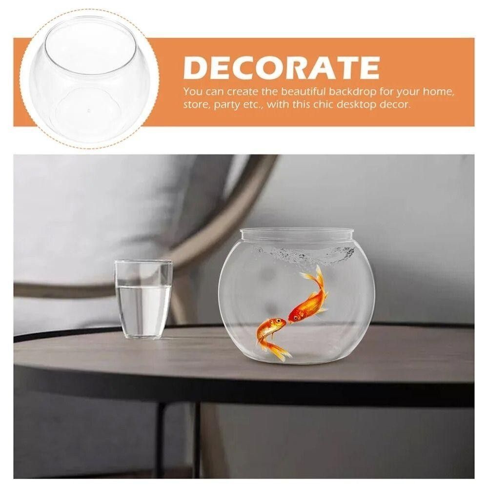 新しい透明な水槽、丸型、割れない、プラスチック製、軽量、小型 - Aquarium Goldfish のレビューと価格